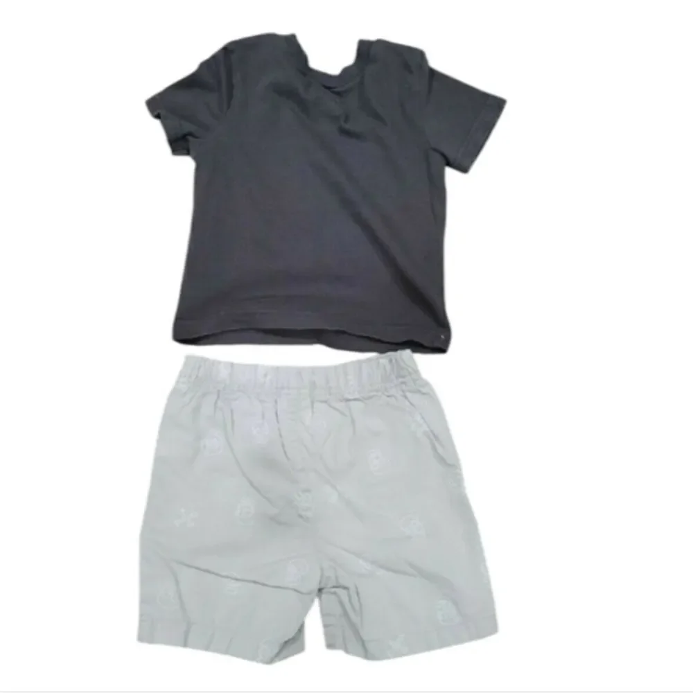 Skull print short set